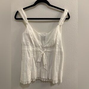 Ann Taylor Sleeveless Pleated Tank Top Blouse Size 4